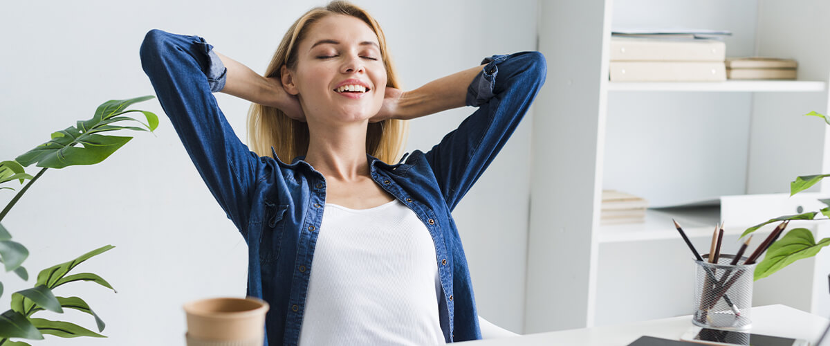 imagem de cliente sorrindo