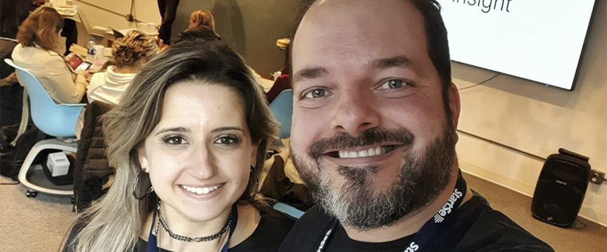 imagem de Fernanda e Anderson na viagem
