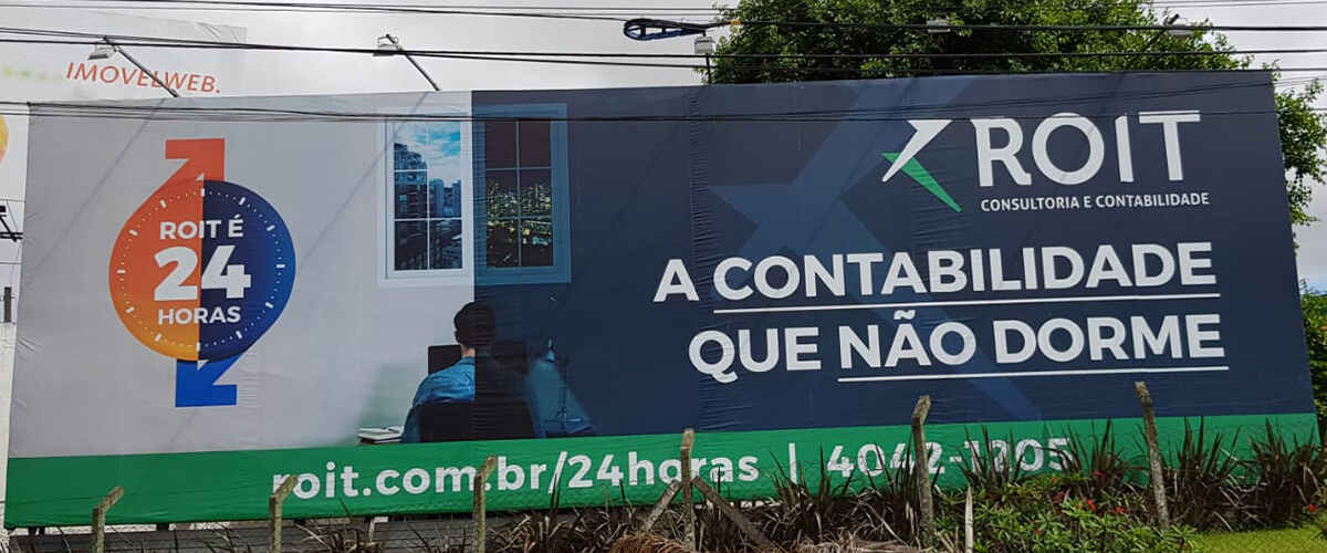 Imagem que represente outdoor de divulgação ROIT